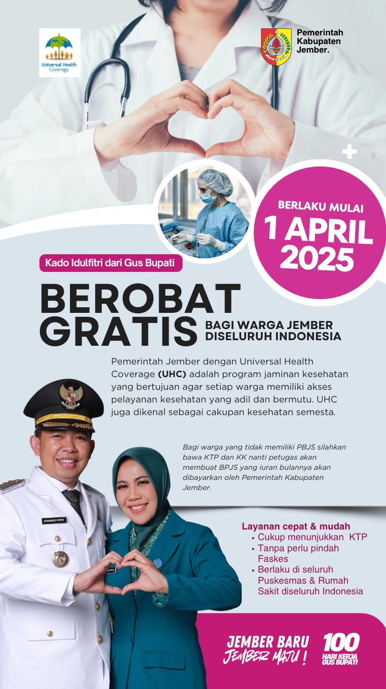Berobat Gratis! Bagi Warga Jember Di Seluruh Indonesia