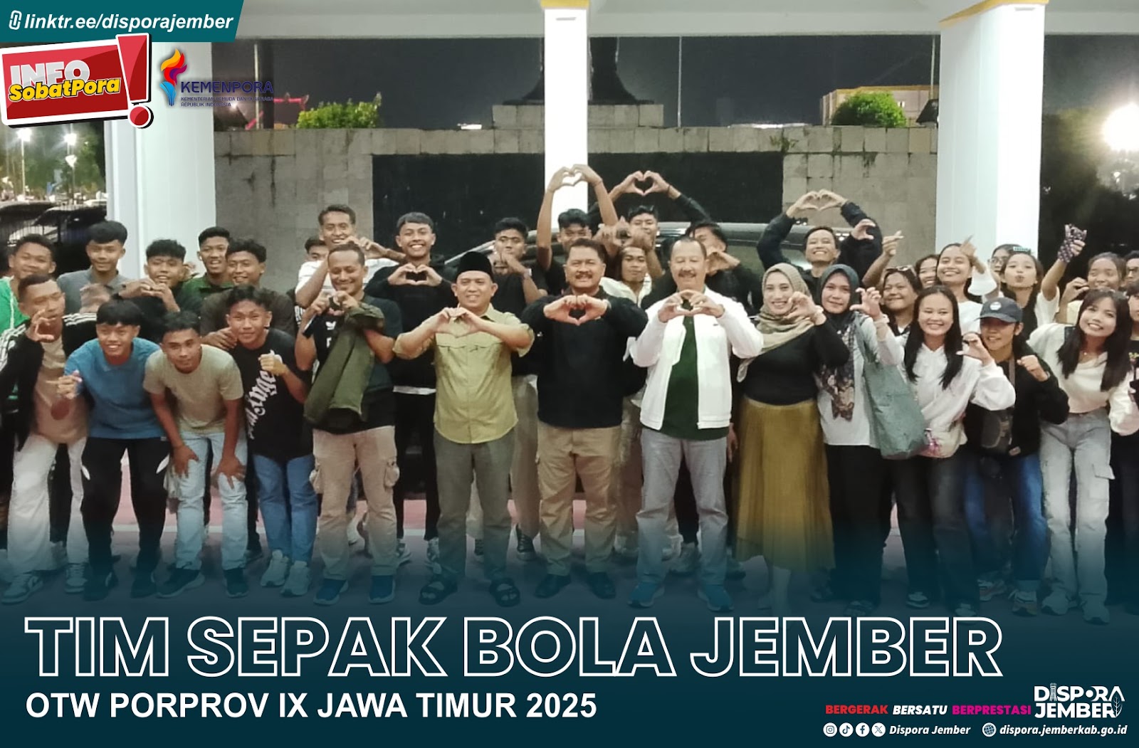 Tim Sepak Bola Jember Resmi Diberangkatkan ke PORPROV IX Jatim 2025: Siap Tampil di Laga Perdana
